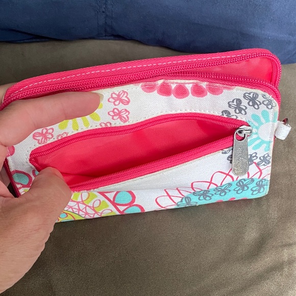 Thirty-One Floral Wallet with Pink Accents - Picture 4 of 5